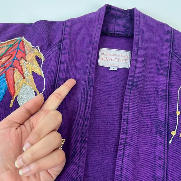 Sundance Purple Embroidered Jacket - Picture 4 of 8